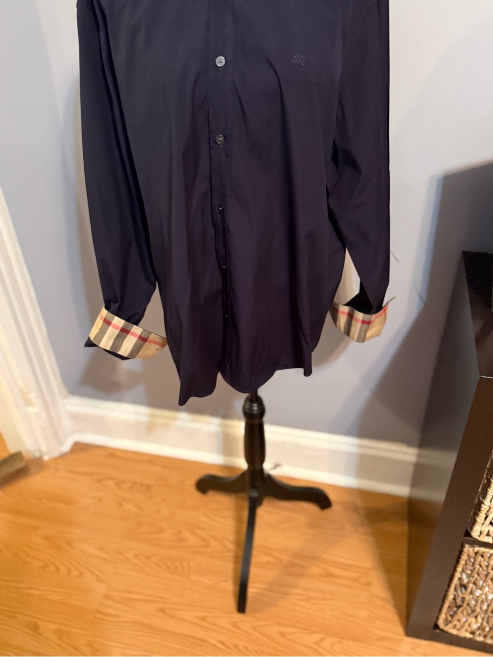 Burberry Brit Men's Classic Long-Sleeve Dress Shirt - Navy